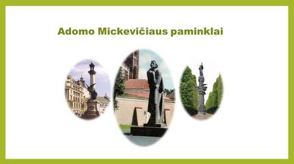 Adomo Mickevičiaus paminklai